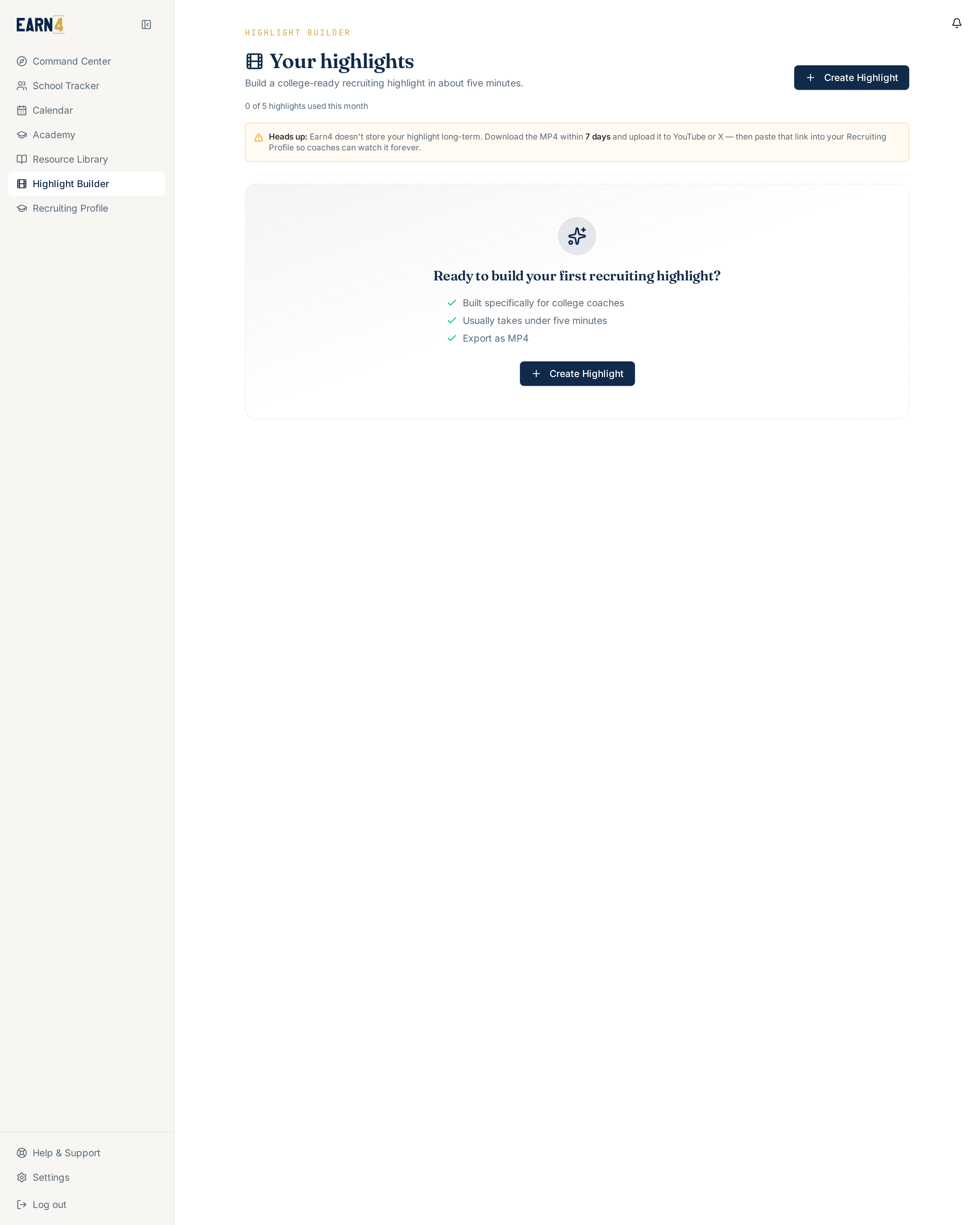 Highlight Builder workspace